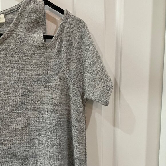 RD Style Womens Petite Medium Gray Short Sleeve Mini Dress Cut Out Shoulder - Picture 4 of 5